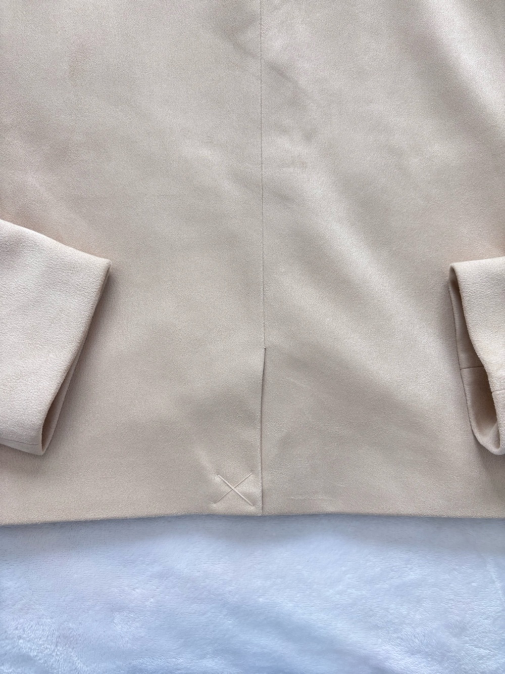 WAYF Elena Cream Cropped Suede-Like Button Front Jacket--NWT--S - Picture 11 of 16